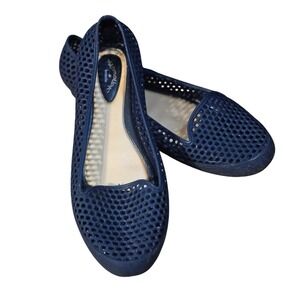 Komollio Navy Blue Jelly Ballet Flats‎ Womens Size 7 Stylish Comfort